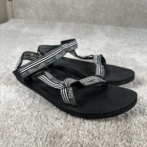 Teva Original Universal Sandal 1003987 Women's Size 10 Black/White